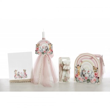 Bellissimo Σετ Βάπτισης για Κορίτσι με θέμα Ουράνιο τόξο ζωάκια ΣΚΒ-2402 Bellissimo Σετ Βάπτισης για Κορίτσι με θέμα Ουράνιο τόξο ζωάκια ΣΚΒ-2402